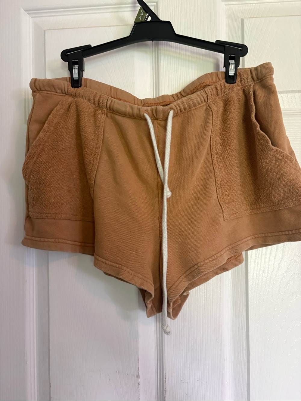 aerie terracotta brown drawstring lounge shorts